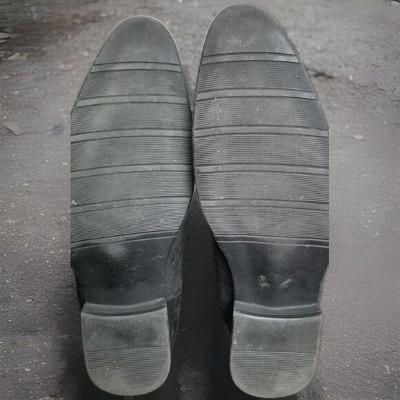 ASOS Design Men's Size 12 Chelsea 1/2 Boots Black Faux Suede - Picture 6 of 7